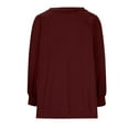 thumbnail image 5 of Annhoo Long Sleeve Shirts for Women V Neck Casual Knitted Tops Fall Loose Solid Going out Blouse Tees, 5 of 6