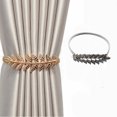 thumbnail image 1 of Xihbxyly Abrazaderas de Cortina de Hojas de Aleación, Modernas Abrazaderas de Cortina, Correas de Metal Ajustables, Elegantes Accesorios para Ventanas, Decoración para El Hogar y La Oficina, 46 Cm de, 1 of 6