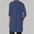thumbnail image 6 of LEKWK Linen Tunic Tops for Women V-Neck Half Sleeve High Low Shirts Lightweight Breathable Casual Shirts with Pockets Fall Vacation Travel Outfits, 6 of 9