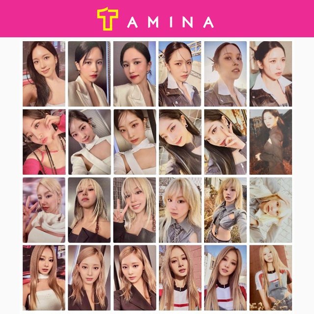 TWICE 12th Mini Album Ready To Be (Photocard 2 MINA , DAHYUN , CHAEYOUNG , TZUYU) Gao Jiahui unisex