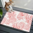 thumbnail image 5 of Pink Coral Bathroom Rug Washable 2x3 Entryway Rug Non Slip Coastal Nautical Ocean Starfish Conch Front Door Mat Low Pile Indoor Doormat Throw Floor Carpet for Kitchen Bedroom Entrance, 5 of 8