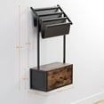 thumbnail image 3 of Floating Nightstand Floating Shelves for Wall 16.5" Black Floating Shelf with Drawer and 3-Tier Bookshelf for Bedroom, Living Room, Kids Room (Black), 3 of 7