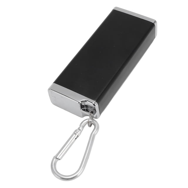 Keychain Storage Container, Mini Case Keychain Holder Lightweight Aluminum Alloy Portable for Travel Black