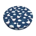 thumbnail image 1 of Balery Cute Goose On Blue Sky Fundas de asiento para taburete de bar redondo de tela de terciopelo ajustables que protegen de arañazos y manchas para sillas de 14 a 17 pulgadas.-14 inch, 1 of 7