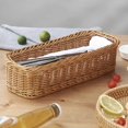 thumbnail image 5 of Desktop Cutlery Storage Woven Basket Restaurant Tableware Drain, 5 of 5