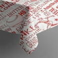 thumbnail image 3 of Red Baseball Terms Pattern Rectangle Tablecloth 60"x84",Waterproof Polyester Rectangle Table Cloth, Wipeable Spillproof Polyester Tablecloth for Dining, Camping, Indoor and Outdoor, 3 of 5
