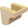thumbnail image 5 of 4"W x 4"D x 4"H Wide Van Buren Rough Cedar Woodgrain TimberThane Corbel, Primed Tan, 5 of 6