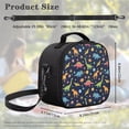 thumbnail image 5 of Yspwyqan Space Dinosaur Print Kids Insulated Lunch Tote Double-Insulated Lunch Bag Holds Lunch Box, Water Bottle, & Snacks Easy to Clean Suitable for Preschool and Elementary School Age Children, 5 of 6