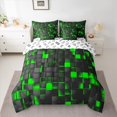 thumbnail image 2 of Castle Fairy Boys Futuristic Cubes Bedding Comforter Set,Gradient Plaid Full Bedding Set, 2 of 8