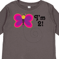 thumbnail image 4 of Inktastic 2nd Birthday I'm Two Girls Butterfly Girls Long Sleeve Toddler T-Shirt, 4 of 5