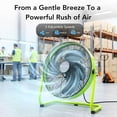 thumbnail image 3 of Comfort Zone 14-inch All-Metal Industrial Floor Fan with Adjustable Tilt, 3 of 7