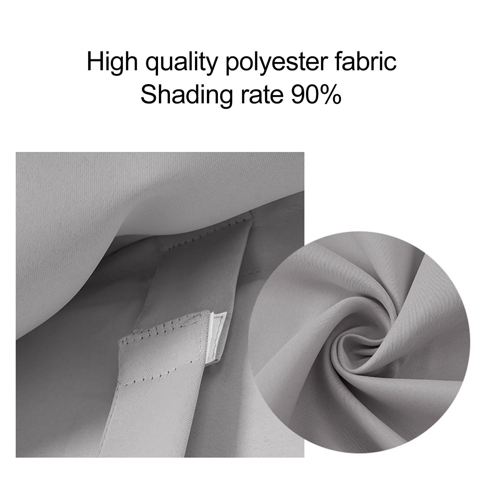 Solid Blackout Window Shade, Self Adhesive Roman Blind for Door, Polyester Light Blocking