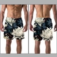 thumbnail image 3 of luoweisi Men's Beach Shorts Quick Dry Swim Trunks with Mesh Lining Flower S, 3 of 5