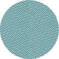 thumbnail image 1 of Ahgly Company Tapis Rond Lavable en Machine Intérieur Transitionnel Bleu Électrique, 5 Pieds Rond, 1 of 7
