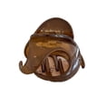 thumbnail image 2 of Small Hair Claw Clip for Thin Hair, Glossy Brown Oval Shark Clamp, Non-Slip Strong Hold Jaw Clip for Fine Hair, 2 of 3