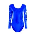thumbnail image 5 of Miqool Women's Long Sleeve Metallic Bodysuits Shiny Leotards One Piece Thong Bodysuits Rave Clubwear for Gymnastics Ballet Dance, 5 of 5