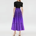 thumbnail image 3 of JGNGSHN Maxi Dresses for Women Summer 2025 Flowy A-Line Tiered Patchwork Ruffle Empire Waist Elegant Dress with Sleeves, 3 of 3