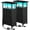 Black-Power + Light, variant on End Tables Rustic Brown + Black Power Set of 2 Narrow Skinny Side Table for Small Spaces