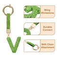 thumbnail image 4 of Uxcell Alphabet V Letter Charm Rhinestone Alphabet Charm for Jewelry Making, Light Green, 4 of 6