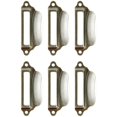 thumbnail image 2 of Treasures Metal Label Pulls .75"X2.125"X.5" 6/Pkg-Antique Silver, 2 of 2