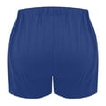 thumbnail image 4 of Audhol Women Shorts, Womens Sweat Shorts with Pockets Cotton 2024 Trendy Shorts Drawstring Summer Workout Running Casual Shorts Women Lounge Shorts Blue XL, 4 of 6