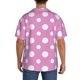 thumbnail image 3 of Fotbe Purple And White Polka Dot Camisa Estampada de Manga Corta para Hombre, Casual de Verano, Estilo Playero, Sin Arrugas-Small, 3 of 5