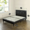 thumbnail image 4 of Zinus Kitch 44" Faux Leather Upholstered Platform Bed Frame, Full, 4 of 10