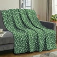 thumbnail image 3 of Teler Weighted Blanket for Adults 20 lbs, 48" x 72" Cooling Printed Heavy Blanket for Bed Sofa, Dark Green, 3 of 7