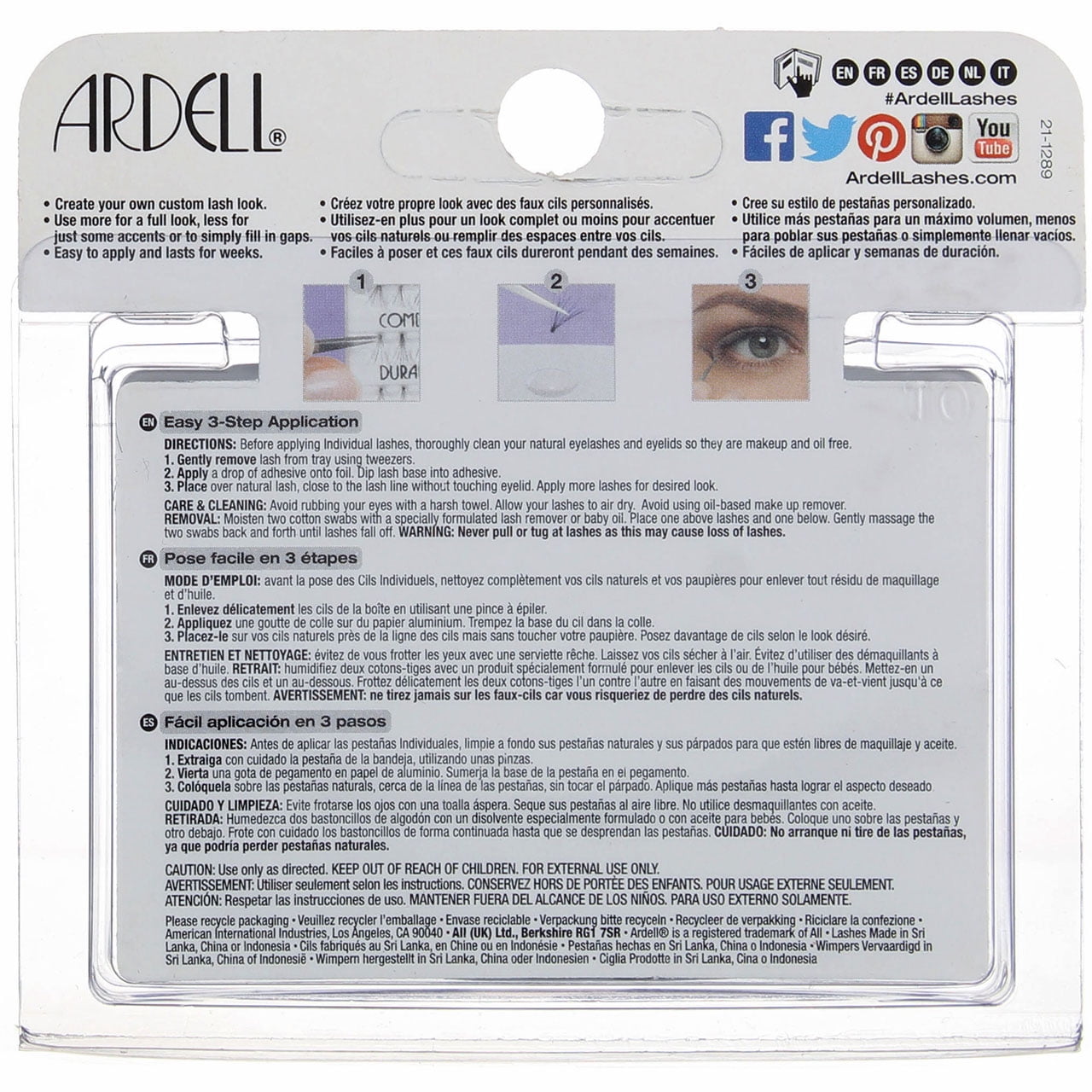 Ardell DuraLash Natural Individual Medium Flare Lashes, Black 56 ea (Pack of 6)