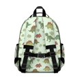 thumbnail image 3 of Green Dinosaurs Plants Pattern Cute School Backpack Bag for School with Padded Back and Adjustable Shoulder Straps 15.25"x11.5"x5.25", 3 of 5