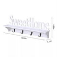 thumbnail image 2 of Sweet Home Decorative Key Holder with 4 Metal Hooks for Home & Office White finish, 2 of 6