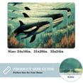 thumbnail image 2 of Whale Polyester Non-Slip Machine Washable Floor Rugs, Floor Mats, and Bath Rugs, 2 of 6