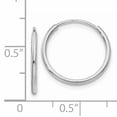 thumbnail image 3 of 14k White Gold Endless Tube Hoop Earrings Round, 3 of 7