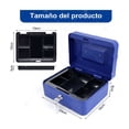 thumbnail image 2 of Caja Fuerte Metálica De Seguridad Con Llave, AZUL/NEGRO, 2 of 3