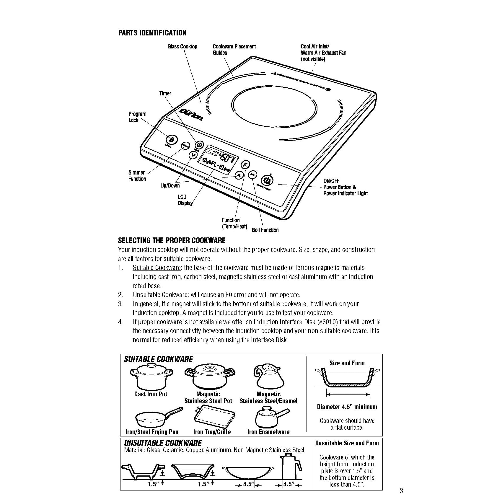 Max Burton 6400 Digital Choice Induction Cooktop With Lcd Display