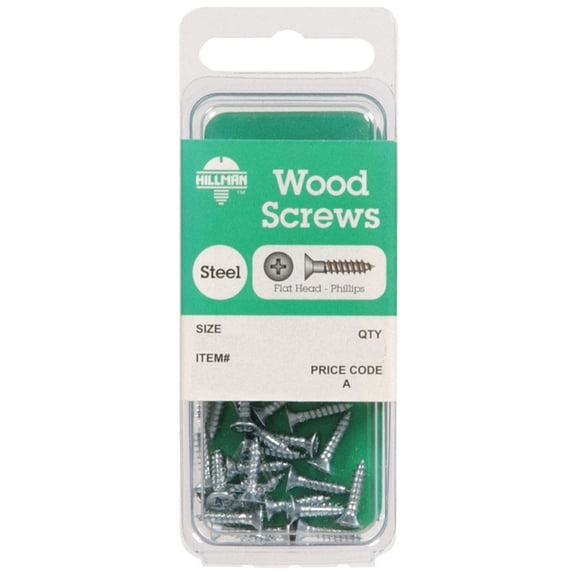Hillman Wood Screws No. 8 X 1-1/2 " Phillips Flat Head
