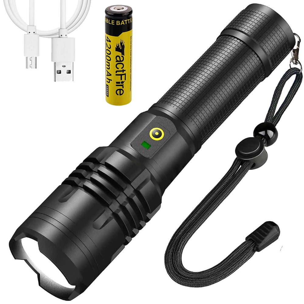Details about   2 x Zoomable LED Flashlight 18650 Rechargeable Torch Light Waterproof 