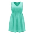 thumbnail image 7 of Summer Plus Size Beach Dresses for Womens 2026 Swimsuit Cover Ups Hollow Out Slits V-Neck Beach Coverup Dress XL-5X, 7 of 7