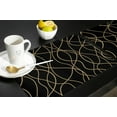 thumbnail image 6 of Lines Modern Art Black Kitchen Dining Table r Accessories 4/6pcs Placemat Heat Resistant Linen Tableware Pads Mats, 6 of 7