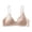 Beige, variant on Turilly Bras Womens Wireless Lace Trim Bralette With Thin Straps Soft Breathable Everyday Everyday Bras