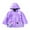 Purple, variant on Fengyings Clearance Girls Rain Jacket Lightweight Waterproof Hooded Cotton Lined Raincoat Windbreaker for Kids