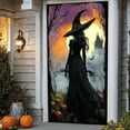 thumbnail image 2 of Halloween Witch Backdrop, Gothic Background Creepy Carnival Decoration Party Favor, 2 of 6