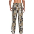 thumbnail image 3 of Uemuo Cartoon Bear Pattern Men's Wide Leg Palazzo Lounge Pants with Pockets Light Weight Loose Comfy Casual Pajama Pants-XX-Large, 3 of 9