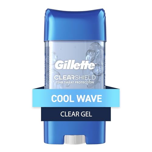 Gillette Anti-Perspirant Deodorant Clear Gel, Cool Wave 3.8 oz (Pack of 6)