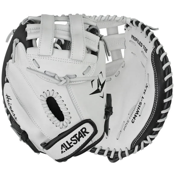 All Star Youth Heiress 32.5" Fastpitch Softball Catchers Mitt White/Black 32.5