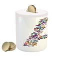 thumbnail image 2 of Letter a Piggy Bank, First Letter of Alphabet in Butterfly Form NatureBC Multiple Colors, Ceramic Coin Bank Money Box for Cash Saving, 3.6" X 3.2", Multicolor, by Ambesonne, 2 of 4