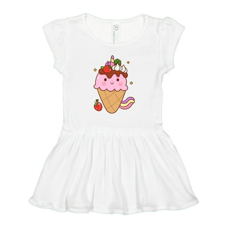 

Inktastic Kawaii Ice Cream Cone Gift Toddler Girl Dress