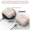 thumbnail image 5 of for AirPods Pro Case Cover with Cleaner Kit,Soft Silicone Protective Case for AirPods Pro 2nd/1st Generation Case for Women Men,AirPod Pro Case Accessories with Keychain-Milk Tea, 5 of 6