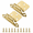 Gold, variant on 8 Pack (4 Pairs) Brushed Nickel Self Closing Cabinet Hinges, 1/2" Overlay Hinges for Face Frame Kitchen Cabinets, Steel Cabinet Door Hinges with Screws, Modern Replacement Hardware