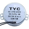 thumbnail image 5 of 3X AC 220/240V 30RPM 4W CCW/CW Two Way Controlled Synchronous Motor,3 x Synchronous Motor,Bronze Tone, 5 of 8